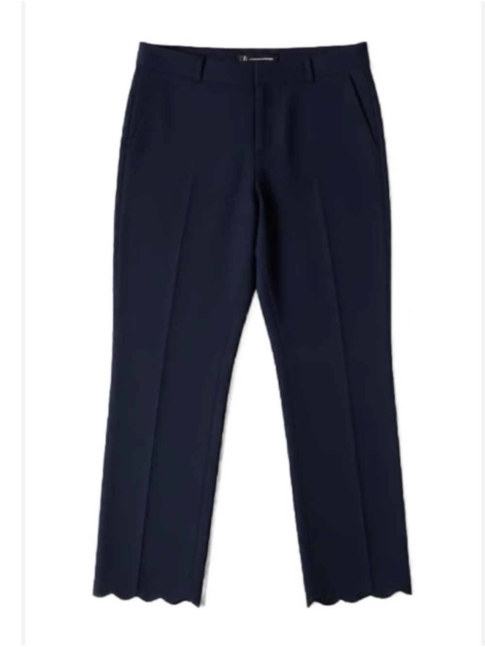banana republic avery scallop hem cropped trousers